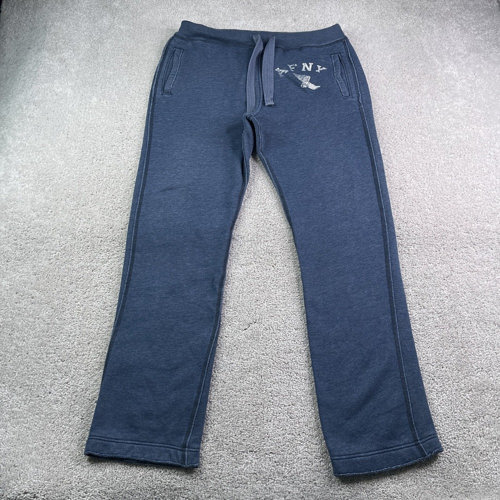 Abercrombie & Fitch Pants Mens Medium Blue Track Winged Foot Fleece Sweatpants